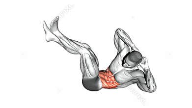 Video guides exercising. Collapsing on the floor of the trunk