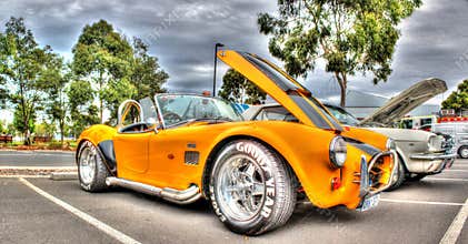 Yellow sports car