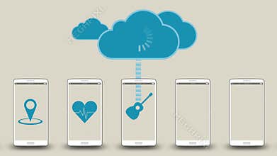Download application data to cloud concept(included Alpha)