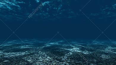 Underwater, ocean surface and bottom