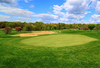 Golf Course Cloudy Sky