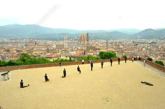 Anthony Gormley contemporary art exhibition in Florence , Italy
