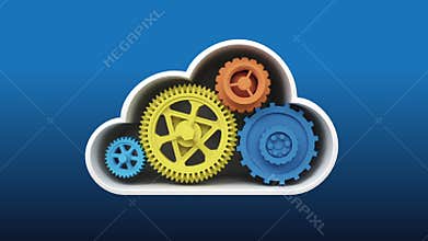 Upgrade and repair Cloud IT solution service animation