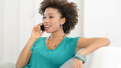 Laughing Woman On Cellphone