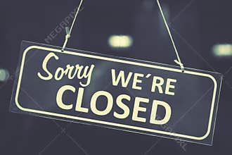 Closed sign