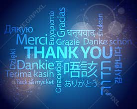 Thank you multilingual background