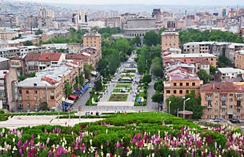 View of Yerevan center, Armenia