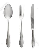 Fork, spoon and knife