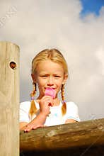 Girl eating ice cream