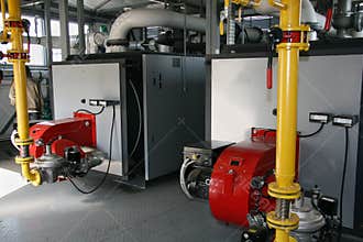 Gas boiler-house