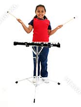 Young Girl Playing Xylophone