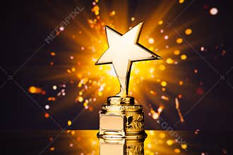 Gold star trophy