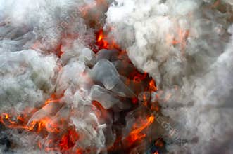 Fire and smoke