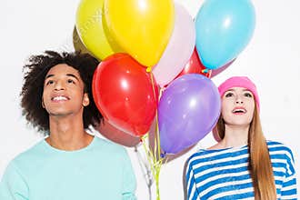 In their own colorful world.