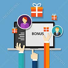 Bonus employee reward benefits promotion offer