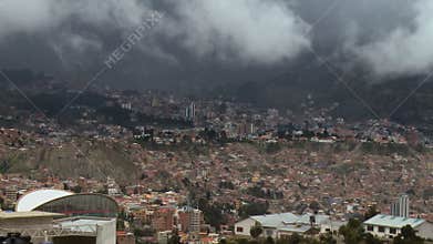 Bolivia, La Paz city Timelapse cloudy day