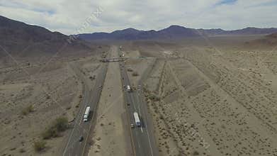 Video of cars driving along a desert road