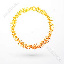Yellow orange circle of dots