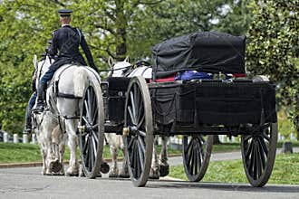 WASHINGTON D.C., USA - MAY, 2 2014 - US Army marine funeral at Arlington cemetery