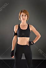 Active sportive crossfit woman