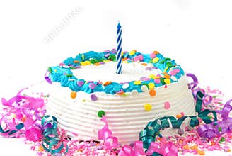 Birthday cake with candle