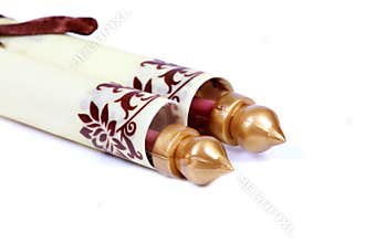Wedding invitation scroll