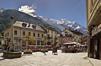 Image of square in city Chamonix.