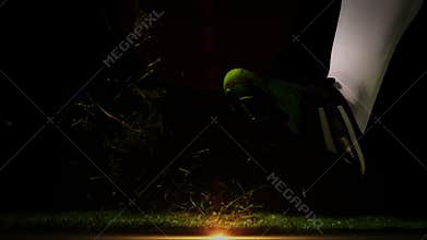 Player kicking canada rugby ball