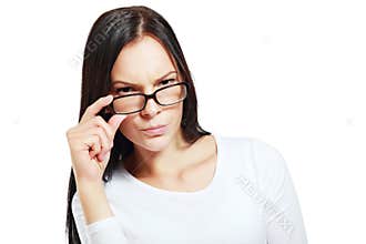 Suspicious woman
