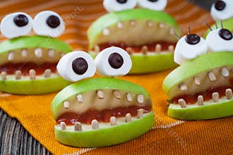 Homemade halloween scary food monsters natural