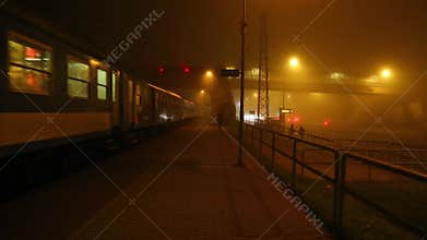 Train in the fog