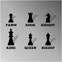 Chess figures, vector illustration.