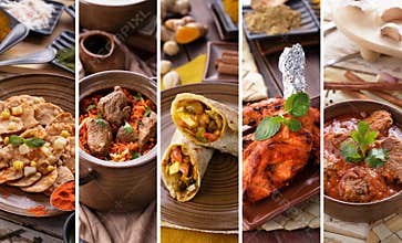 Indian food collage