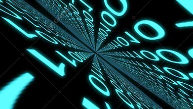 Numbers digital world binary computer data code cyberspace graphic animation