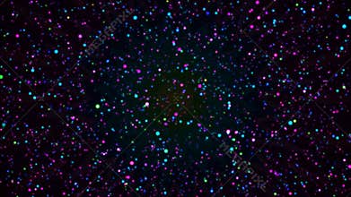 Travel through colorful stars in space loopable background