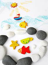 Beach vacation still life