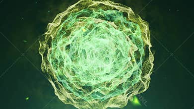 Number countdown animation from 5 to 0 with lightning and thunder bolt blasting shockwave effect particle used for introduction ti