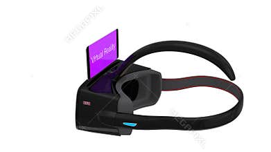 3D animation of VR headset