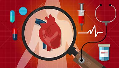 Heart disease attack human health cardiology cardiovascular icon