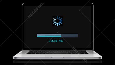 Loading Bar Animation Notebook Computer