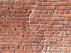 Brick wall with crack patch