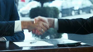 Handshake of two businessmen