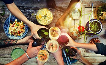 Food Table Healthy Delicious Organic Meal Concept