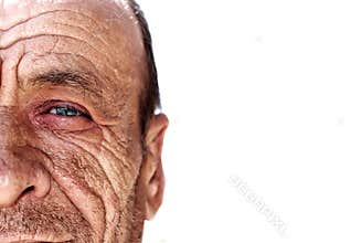 Old wrinkled man