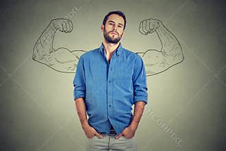 Strong man, self confident young entrepreneur