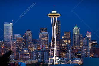 Seattle Skyline at Dusk