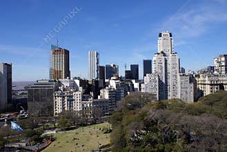 Aerial view of downtown Buenos Aires