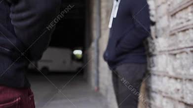 Addict buying dose from drug dealer on street 15