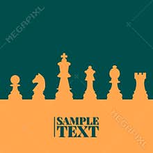 Chess background, vector illustration.