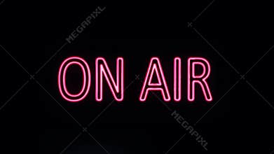ON AIR Neon Sign Turning on